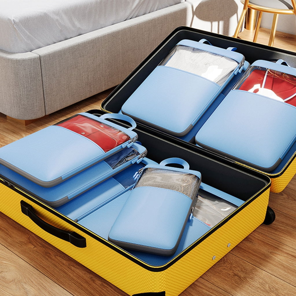 BQBQERT Durable Nylon Packing Cubes Compression Storage Bag for Clothes and Accessories