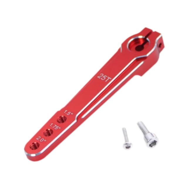 QualitChoice Servo Bras 25T Facile à Installer RC Servo RC Métal pour Pièces d'Hélicoptère RC Rouge Rouge 63x8mm