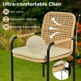 thumbnail image 3 of 7 Pieces Patio Dining Set with Plastic-wood Table Top Umbrella Hole, Durable Fade-Resistant Wicker Furniture Set with Cozy Thick Cushions, for Family Patio, Poolside, Oatmeal, 3 of 9