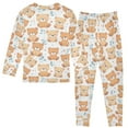 thumbnail image 2 of joogoo Cute Bears 2 Piece Long Sleeve Tee and Pants Cotton Pajama Set 8Y, 2 of 7