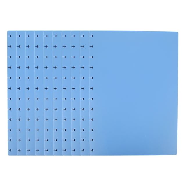 10 piezas de cubierta de cuaderno con tapa dura, textura esmerilada gruesa, cubierta de diario con agujero de hongo azul para diario de bricolaje y álbum de recortes