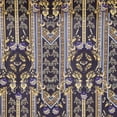 thumbnail image 2 of Zelouf Greek Botanical Stripe Print Dty  , Sewing, DIY, Crafts Fabric by the Yard, Gold/blue, 3 Yard, 2 of 2