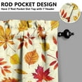 thumbnail image 5 of Fall Kitchen Curtains 36 Inch Short - 3 Panel Set, Autumn Harvest Print, Rod Pocket Window Treatment for Thanksgiving, Farmhouse, Cafe, Living Room - Machine Washable, 5 of 6
