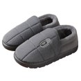 thumbnail image 2 of Rokment Mens Slippers Winter Warm Platform Memory Foam Bedroom House Shoes Slip on Snow Boots Home Booties for Indoor Outdoor B Size 12, 2 of 3