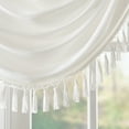 thumbnail image 4 of Madison Park Elena Faux Silk Waterfall Embellished Valance, White, 38"W x 46"L, 4 of 5