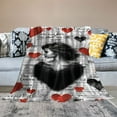 thumbnail image 2 of COMIO  Valentine's Day Throw Blanket Fuzzy, Romantic Love Heart Blanket Cover, Happy Letter Flannel Blanket Warm Cozy Blanket for Couch Bed Sofa Gift, , Valentine Decoration, 2 of 6