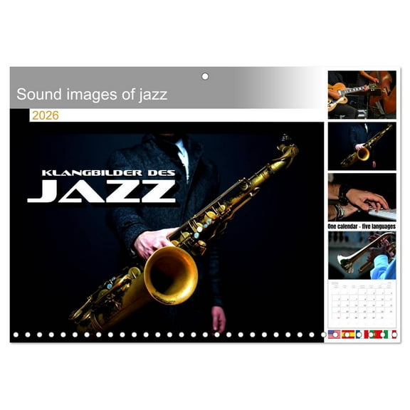 Sound images of jazz (Monthly Wall Calendar 2026 11.7 x 16.5 (open)), CALVENDO 14 Month Calendar