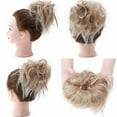 thumbnail image 3 of SEGO Messy Bun Hair Piece For Women Wavy Hair Scrunchies Synthetic Hair Bun Hairpiece Fluffy Tousled Updo Scrunchie Chignon Wrap On Scrunchy Bun Extensions Donut for Women, 3 of 7
