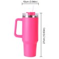 thumbnail image 3 of Aislado Deportivo Paja 40 Oz Con Asa para Frías Y Calientes (rosa) Rojo, 3 of 8