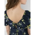 thumbnail image 4 of Time and Tru Women's Puff Sleeve Mini Dress, Sizes XS-XXXL, 4 of 5