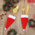 thumbnail image 4 of 12 Pcs Mini Chapeaux de Père Noël pour Artisanat, Petits Chapeaux de Père Noël Rouges, Petit Chapeau de Père Noël pour Décorations de Table de Noël, Chapeaux de Père Noël Miniatures pour Bouteilles de Vin et Porte-Couverts, 4 of 6