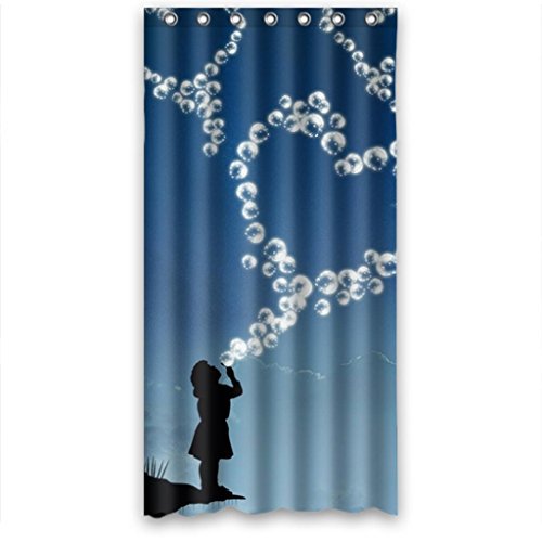 ABPHQTO Love Heart Bubble Sweet Childhood Cortina de ducha Cortina de ducha impermeable 90x180 cm