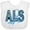 AA-White, variant on Inktastic ALS Awareness Ribbon Boys or Girls Baby Bib