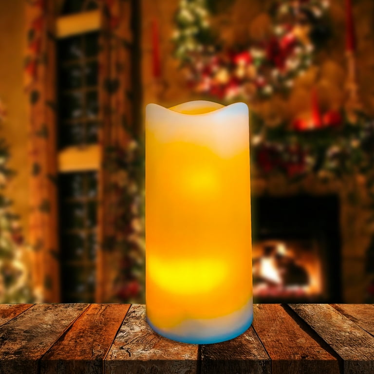 Flameless Striped Wax LED Taper Christmas Candle Light Xmas Lamp Holiday Decor Flameless Striped Wax LED Taper Christmas Candle Light Xmas Lamp Holiday Decor