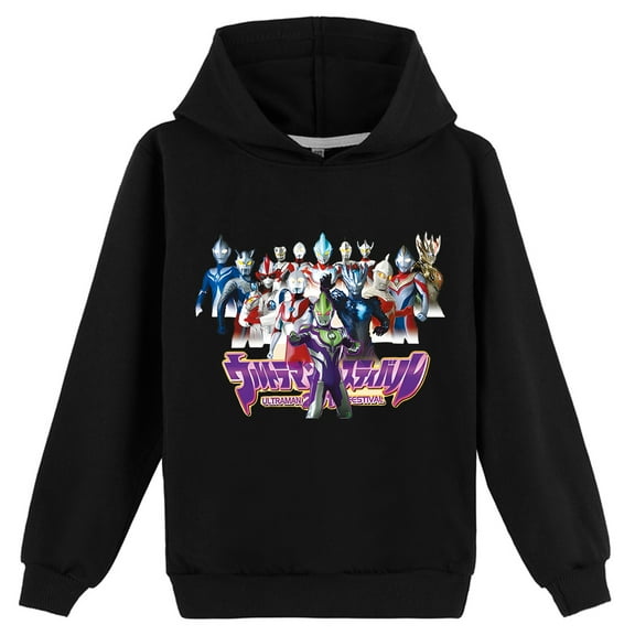 Ultraman Hoodie Children's Long Sleeve Pullover Boys Girls Cartoon Sweatshirt with a Hood