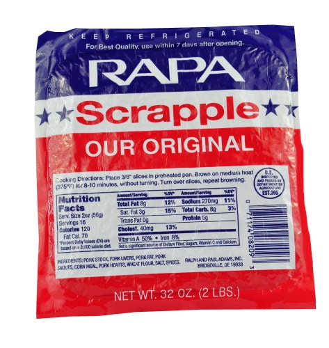 Rapa Scrapple Original Pork, 2 lb