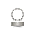 thumbnail image 5 of Gem & Harmony Mens Titanium Ridged Edge Brushed Wedding Band Ring (8mm) for Women, 5 of 6
