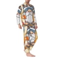 thumbnail image 2 of Balery Hello Summer Cute Gnome Pijama para Hombre de Dos Piezas con Manga Larga, Conjunto de Dormir y Descanso Suave con Bolsillos-Small, 2 of 7