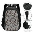 thumbnail image 3 of Balery Brown Moose with Pinecones Mochila con carga USB para hombre y mujer - Mochila impermeable y antirrobo para laptop con puerto USB para viajes, trabajo, 3 of 7