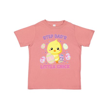 

Inktastic Step Dad s Little Chick Cute Easter Chick with Colorful Eggs Gift Toddler Boy or Toddler Girl T-Shirt