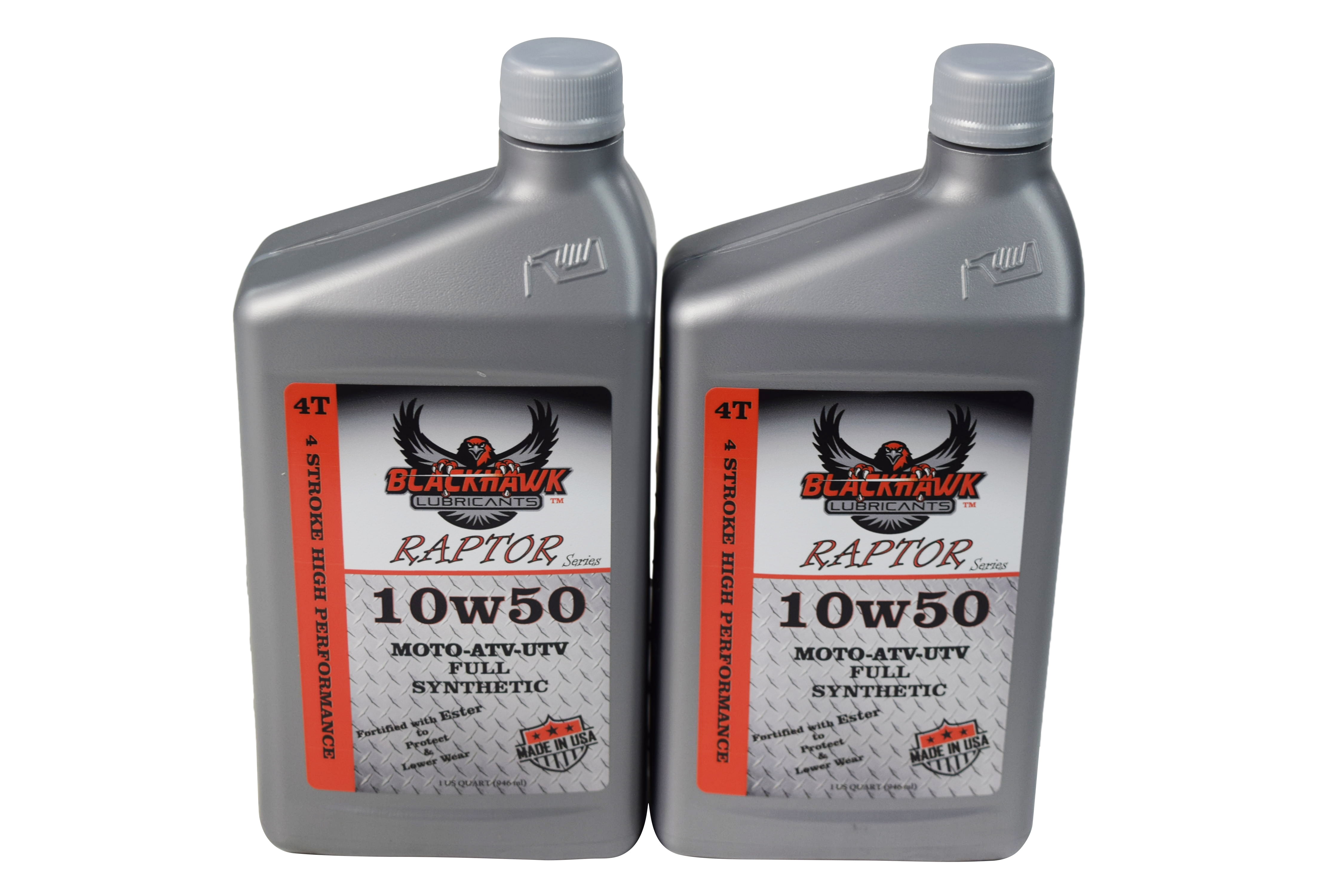 Blackhawk Lubricants Raptor 4T 10W50 Ester Full Synthetic Engine Oil 1 qt 2 Pack