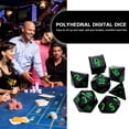 thumbnail image 2 of Entretenimiento 7 unids/set de dados digitales de varios lados D4 D6 D8 D10 D12 D20 para TRPG (verde), 2 of 2