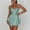 Mint Green, variant on Woman Bermuda Shorts Pink Satin Backless Mini Romper Dress With Shorts Sexy Strap Playsuits Tie Back Summer Ruffle Layer Jumpsuits Dress Mother's Day