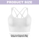 thumbnail image 2 of 3 piezas Ropa interior deportiva con espalda diagonal para mujer Correa acolchada Soporte medio Ropa interior de yoga adecuada para yoga fitness - adecuada para circunferencia inferior del pecho, 2 of 5
