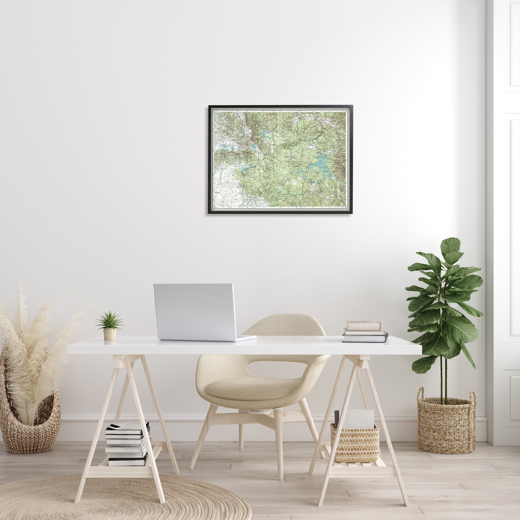 Stupell Industries Yellowstone National Park Continental Divide Map Forest Geography, 30 x 24, Design by Daphne Polselli