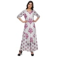 thumbnail image 4 of Moomaya Plus Size Printed Loose Palazzo And Kurta Set Ethnic Dress For Women, 4 of 6