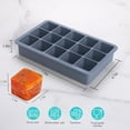 thumbnail image 3 of 2 Tbsp Silicone Freezer Molds - Perfect for Storing Garlic, Herbs, Ginger, Pesto, Tomato Paste, Lemon Juice, Purees and More - Silicone Food Freezer Tray(Blue 2 Pack), 3 of 7