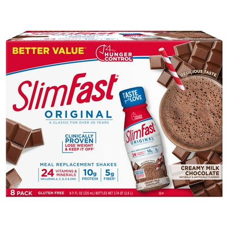 SlimFast® Original Creamy Milk Chocolate Meal Replacement Shakes 8-11 fl. oz. Bottles