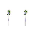 thumbnail image 4 of Inteprter Hogar Ba?o Soporte de Pared Cepillo Giratorio Succión Estante verde 2piezas Inteprter CBP046689, 4 of 5