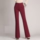 thumbnail image 2 of Pantalones rectos de cintura alta para mujer: cintura elástica, pantalones acampanados con bolsillos, 2 of 6