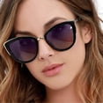 thumbnail image 2 of ibiyuan Y2K Sunglasses Women Women Classic Large Round Frame Sunglasses Vintage Fashion UV Protection Sun Shades, 2 of 6