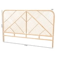 thumbnail image 7 of bali & pari Walid Rattan BOHO Headboard, Queen Size, Natural Brown, 7 of 7