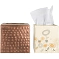 thumbnail image 4 of HEMDRE Metal Tissue Box Cover,Decorative Hand Hammered Tissue Box, Rust-Resistant Tissue Box for Office & Bathroom, 4 of 5