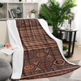 thumbnail image 2 of Comfort Boho Sherpa Flannel Throw Blanket - 50x60in Blanket with Colorful Stripes Couch Blanke for Bed Couch Sofa Office Camping - Plush Throw Blankets, 2 of 5
