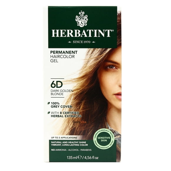 Herbatint 6D Foncé Doré Blond Permanent à Base de Plantes Couleur des Cheveux Gel 4,5 fl. oz. 218237