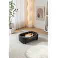 thumbnail image 3 of Scandinavian style Elevated Dog Bed Pet Sofa With Solid Wood legs and Black Bent Wood Back,&nbsp; Cashmere Cushion,Mid Size, 3 of 9