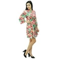 thumbnail image 6 of Bimba Floral Cotton Short Robe Getting Ready Bride Bridesmaid Coverup Robes Gift, 6 of 7