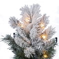 thumbnail image 3 of Home Heritage Snowdrift Spruce 7.5 Foot Snow Frosted Artificial Pre-Lit Christmas Tree with White Clear Lights, 3 of 8