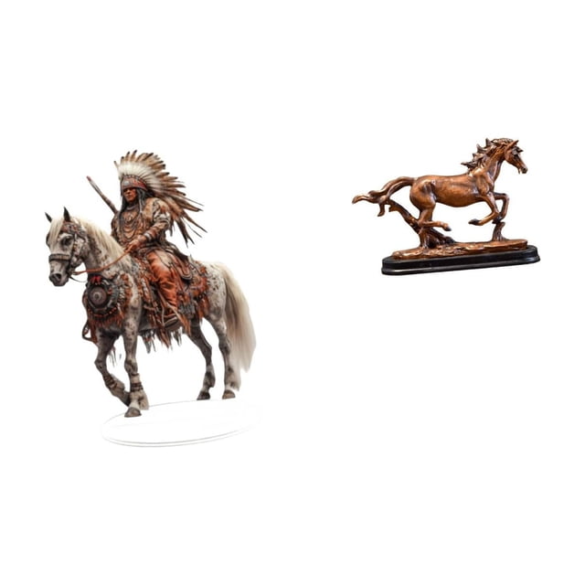 Figura De Caballero A Caballo De Acrílico, Centro De Mesa, Adorno Artístico Coleccionable, Escultura Impermeable, Estatua Para Escritorio, Decoración Del Hogar
