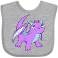 thumbnail image 3 of Inktastic Cute Baby Purple Dragon Boys or Girls Baby Bib, 3 of 4