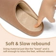 thumbnail image 4 of Somdot Memory Foam Slippers, with Thick and Soft Lining and a Silent Sole, Suitable for Both Men and Women, Brown, 4 of 6