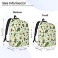 thumbnail image 3 of Rateoe Green Avocado Pattern Canvas College Laptop Backpack,Travel Daypack,Durable Rucksack Travel Notebook Bag School Backpack Book Bag for Men Women-Small, 3 of 7