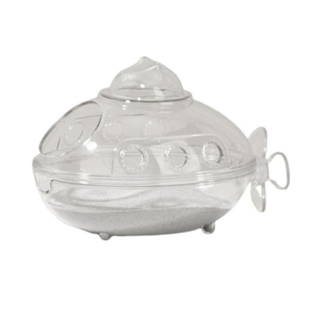 Zksm Submarine Hamster Bathroom - Clear Visible - Splash-proof - Sand Bath Container - Bathtub Toilet - Small Animal Pet Accessories