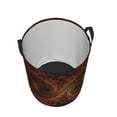 thumbnail image 5 of DouZhe Waterproof Collapsible Large Laundry Baskets, Fractal Abstract Spiral Particles Prints Circular Hamper with Handles, 5 of 7