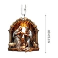 thumbnail image 3 of ¡Ahorro Inmediato!, Adornos de Natividad Sublimación Decoración navideña única Diseño de Cristo Niño María Regalo Decoración para árbol de Navidad Akmoler, 3 of 6