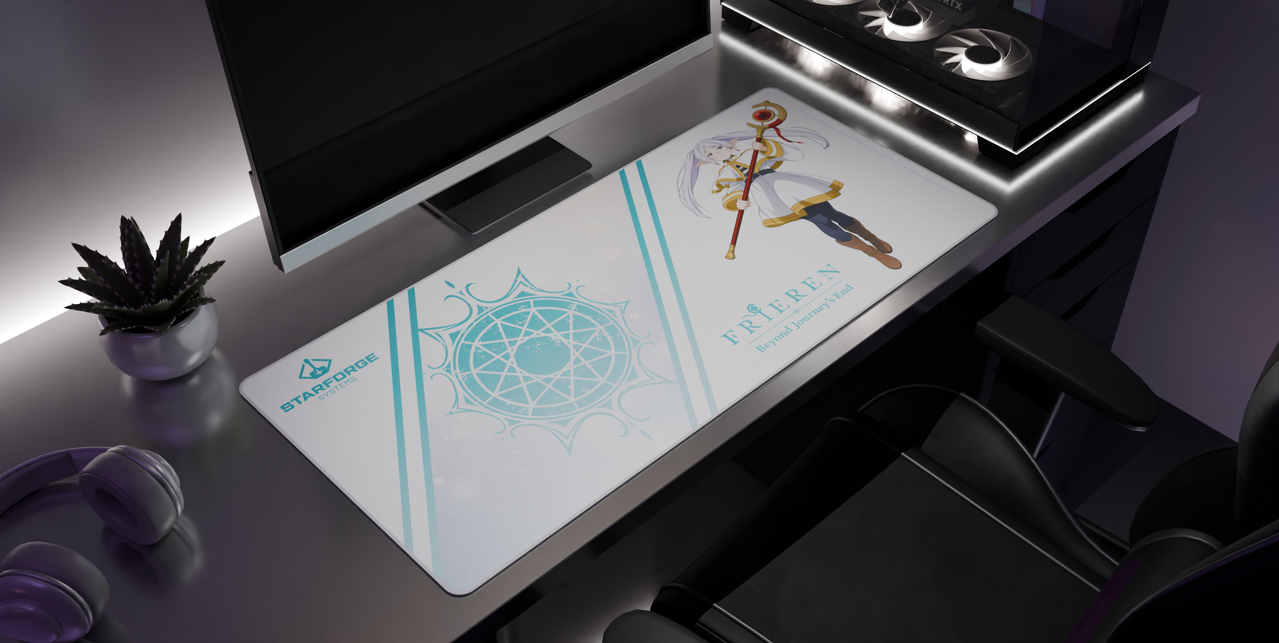 Frieren - Frieren: Beyond Journey's End Anime Gaming Desk Mat – Large Extended Mouse & Keyboard Pad